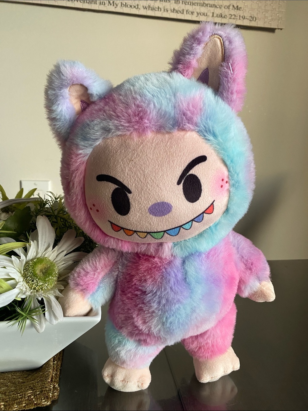 NWOT🌈 Pastel Tie Die Labubu Soft Plush Doll
